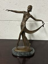 Beautiful Elegant Art Deco Dancing Lady Figurine After Lorenzl