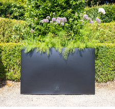 Black Zinc Tall Trough Planter