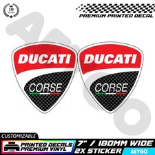 2x DUCATI CORSE Vinyl Decal