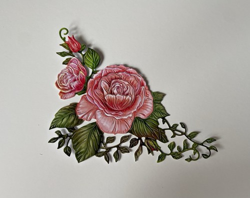 Tattered lace stately rose - lace,