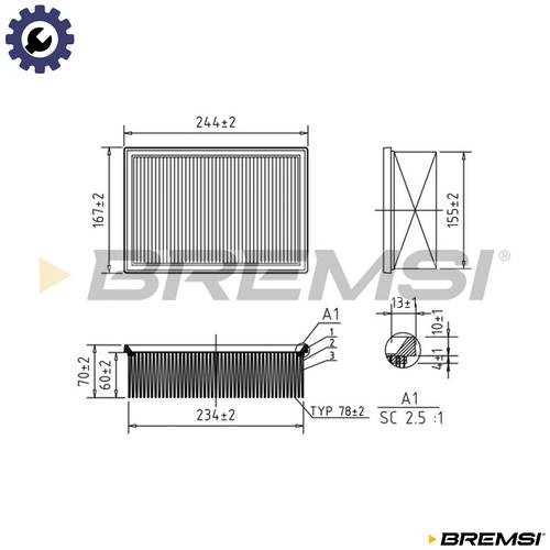 Air filter fa1148 - filter, peugeot