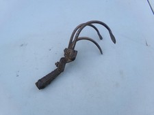 3 Tine Prong Garden Cultivator Hoe Rake Claw Implement Vintage Antique Pat Date