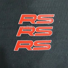 3x Big Silver Red Chrome RS