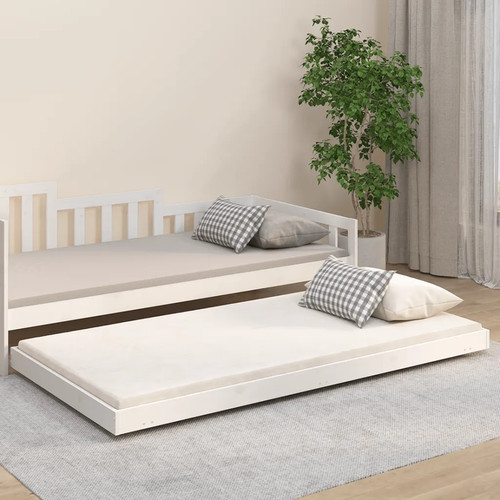 Walplus white solid pine - white, bed