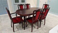 Mahogany Dining Table, Chairs and Mats