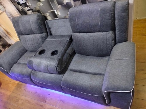 Grey recliner sofa set - grey,
