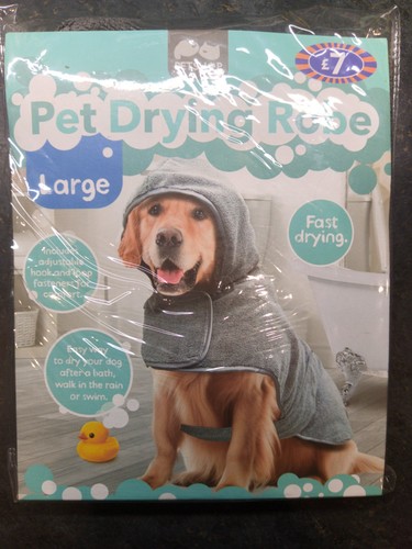Pet drying robe large dog - robe,