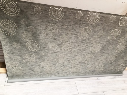 Grey white swirl dot - grey, print