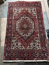 Rug “goltoch Handknotted 100% Pure Wool Pile “4 Ft X 2 Reds Cream 