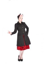 Black Brocade Military Coat