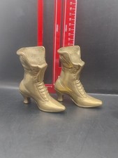 2 x Vintage Brass Boots 4