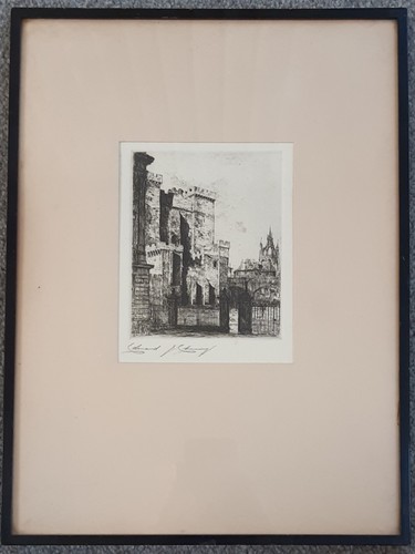 Antique print edward j - antique, by