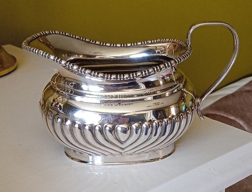 Antique silver plated milk jug - silver,