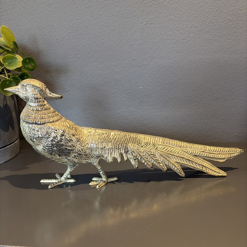 Vintage metal pheasant - vintage,