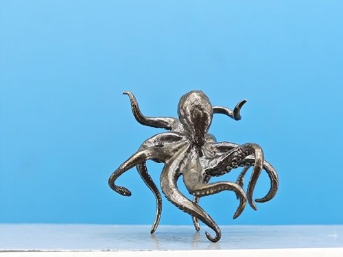 Vintage style metal octopus - vintage,