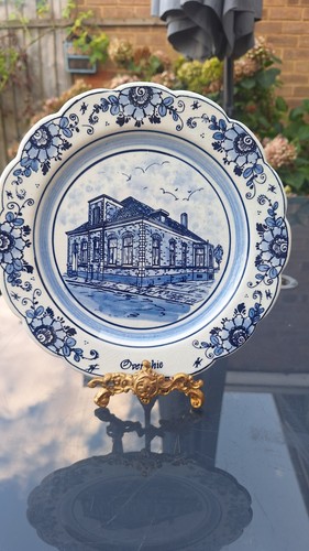 Vintage delft blue wall plate - delft,