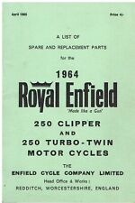 ROYAL ENFIELD 250 CLIPPER & 250 TURBO TWIN ORIGINAL 1964 FACTORY PARTS CATALOGUE