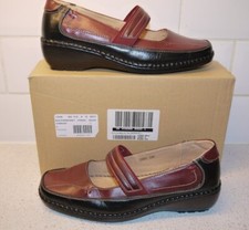 Brand New in Box - Foot Cushion Ladies Burgundy & Black Shoes - Size UK5 / EU38