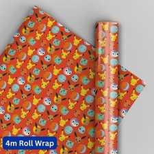 Birthday Wrapping Paper, Pokemon, 4m Roll, Gift Wrap, FSC Accredited