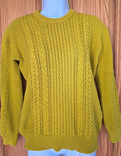 Avenue mustard crew - mustard, neck