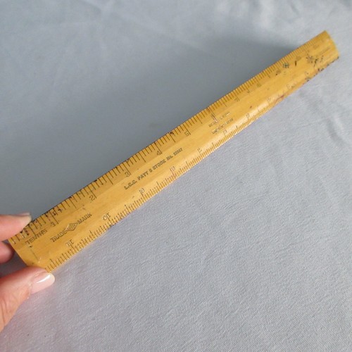 Vintage wood ruler lcc - lcc, london