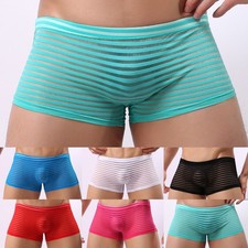 Mens Transparent Mesh Boxer