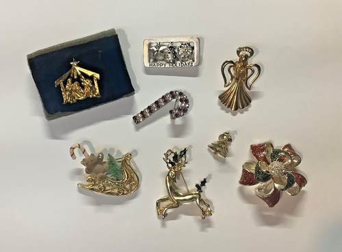 Vintage lot christmas brooch - vintage, 8