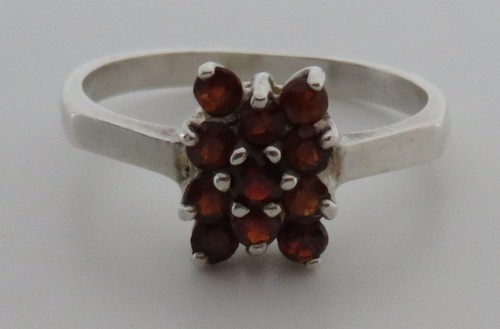 Sterling silver garnet - silver, &