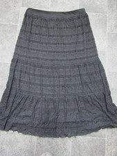 Per Una Long Black Stretch Lace Skirt UK 20 Goth Boho Steampunk