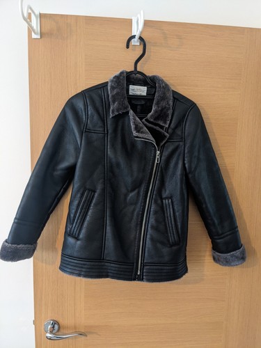 Zara black faux leather grey - zara,