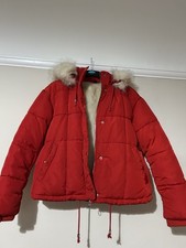 Top Shop Red Medium Fur Lined