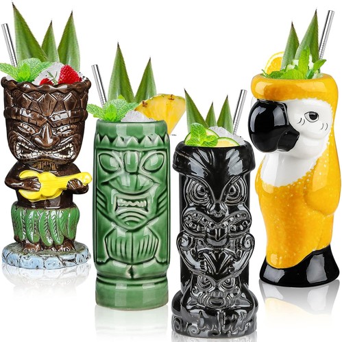 Tiki glasses for cocktails - tiki,