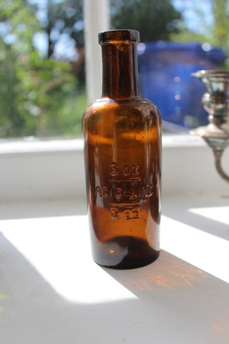 Vintage glass chemical bottle