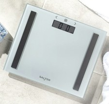 Salter Digital Scale Body Analyser Bathroom Weight BMI Body Fat & Water Compact