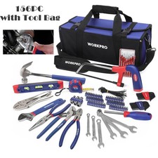 WORKPRO 156Pcs Tools Kit for Home Repair ,DIY Hand Tool Set with Tool Bag