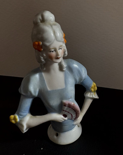 Porcelain half doll lady - porcelain, bust