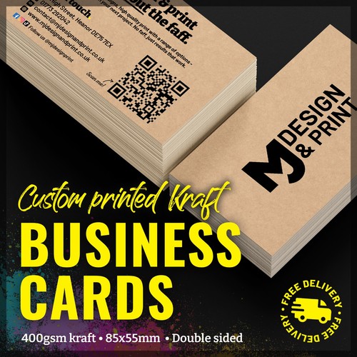 Custom printed kraft business - custom,