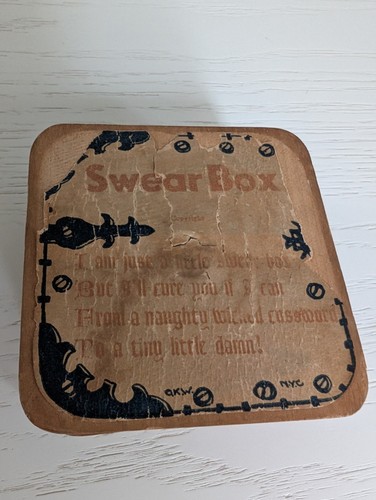 Vintage wooden swear - wooden,