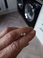 Beaverbrooks 18ct White Gold Diamond Earrings .