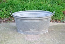 old galvanised washing bowl