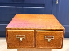 Antique Dovetail Oak 2 Drawer