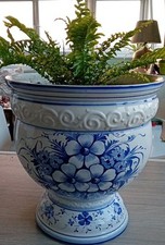 Large Jardiniere with Fern Plant
