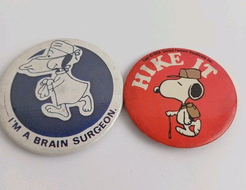 Vintage 1970s snoopy badges - vintage,
