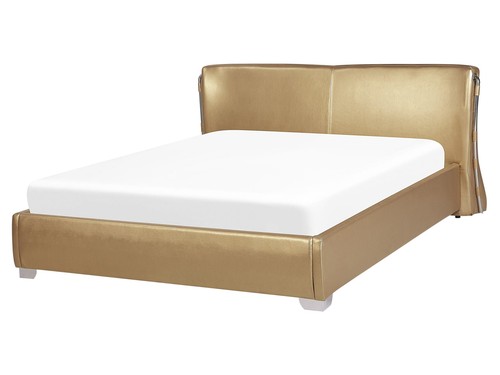 Leather king size waterbed - leather,