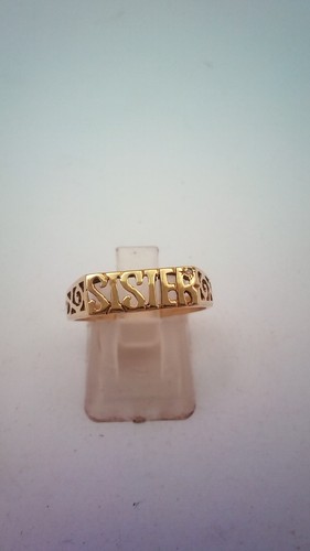 Gold sister ring - gold, size