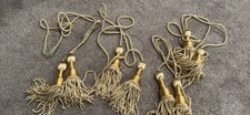 8 Pcs Weighted Church Pew Reservation Rope with Heavy Tassels Ends 8ft. Gold