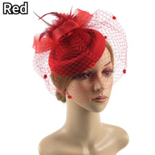 Ladies 20s 50s Vintage Style Fascinator Hat Pillbox Cap with Veil Evening Prom