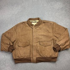 Leather Flying Jacket Adult 2XL XXL Brown Aviator Military Flight Bomber Men*