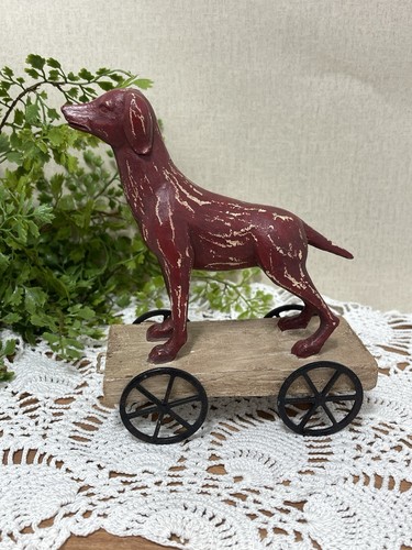 Wood pull cart dog - pull,