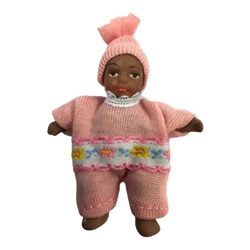 Dolls house baby girl pink - dolls,